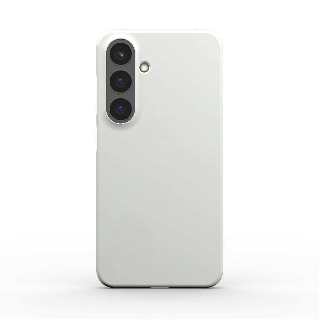 White Shadow Samsung slim phone case with glossy finish and lightweight design