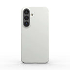 White Shadow Samsung slim phone case with glossy finish and lightweight design