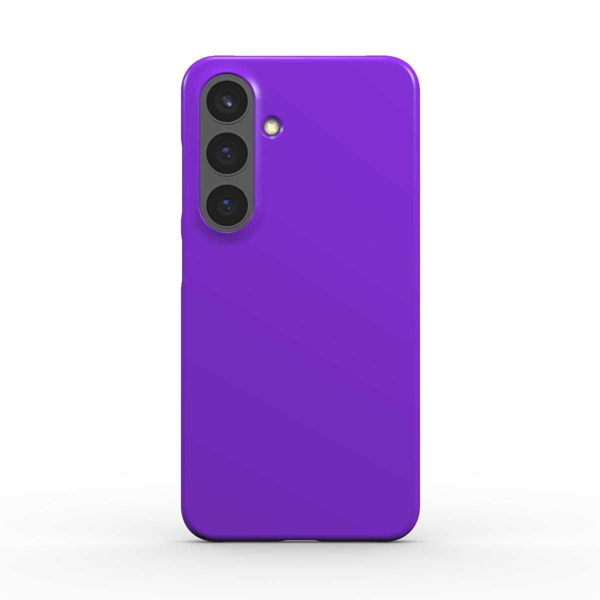 Blue violet Samsung slim phone case with glossy finish, ultra-slim lightweight design, and precise fit for everyday protection.