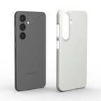 White Shadow Samsung slim glossy phone case with lightweight, minimalist design and ultrathin protection