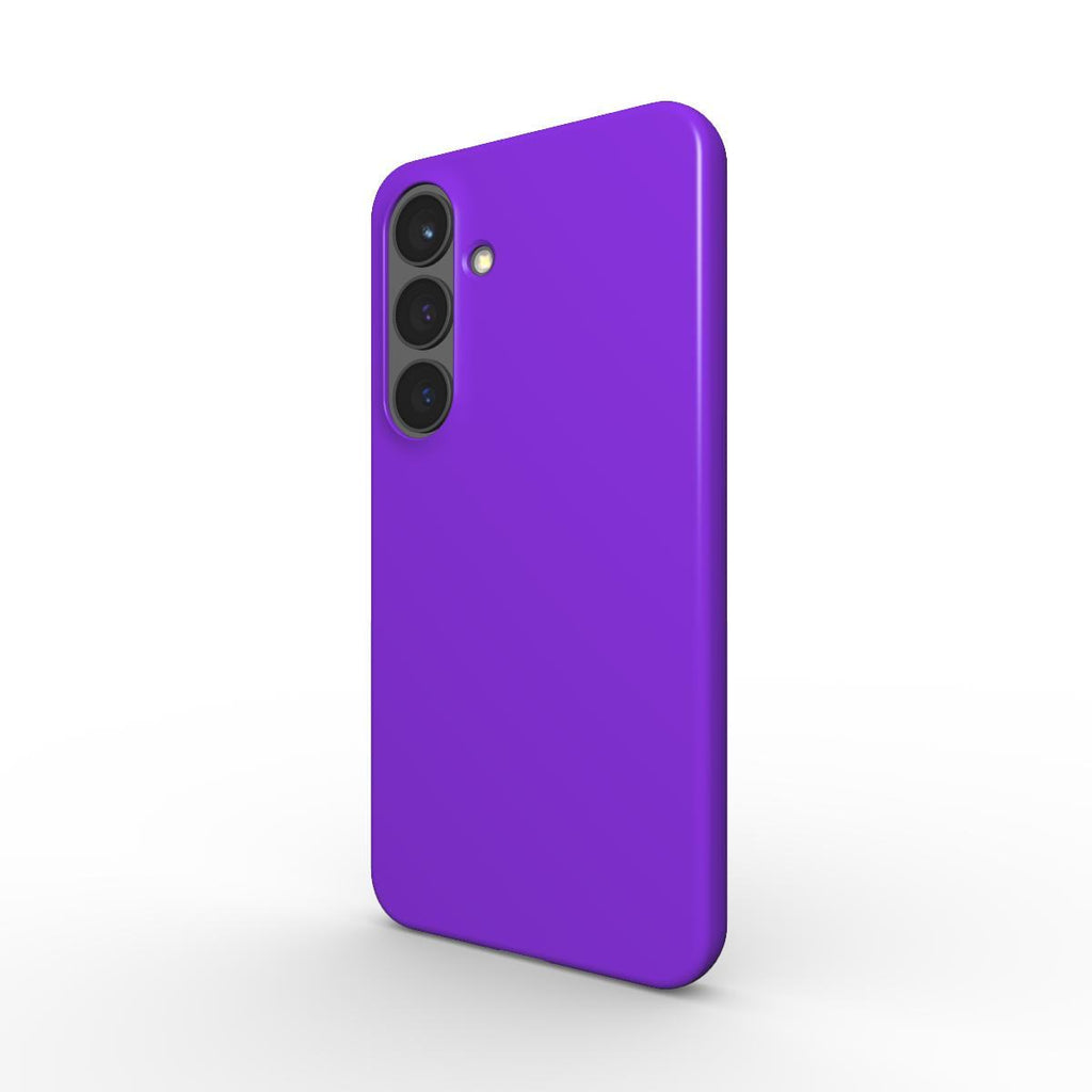 Blue violet Samsung slim phone case with glossy finish and ultra-slim design