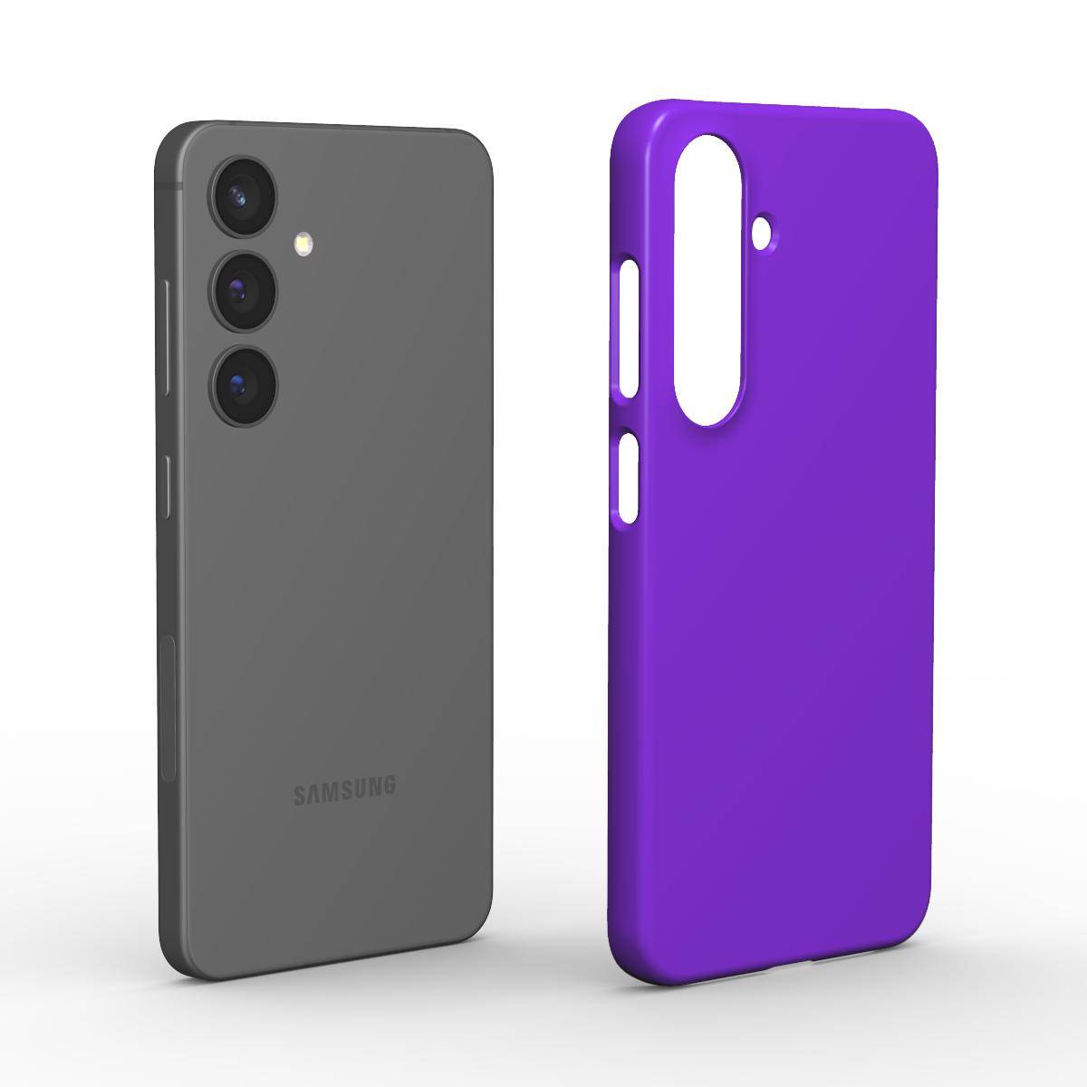 Blue violet Samsung slim phone case with glossy finish and ultra-slim design