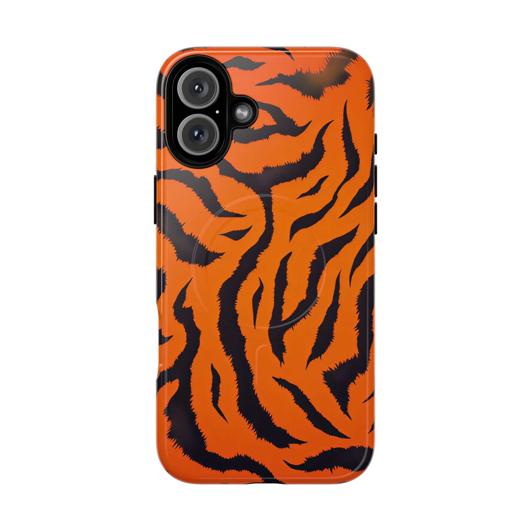 Orange Tiger Print iPhone Magsafe Phone Case
