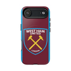 West Ham Utd MagSafe iPhone case with club crest and claret blue colors, durable dual-layer protection