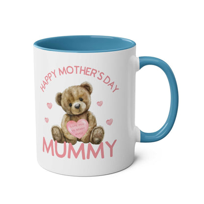 Cute Bear Mother's Day mug with adorable bear design and heart, perfect gift from daughter to mom.