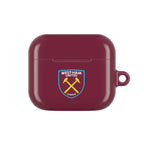 West Ham Utd FC AirPods Pro protective case in claret with crossed hammers crest