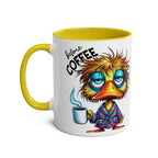 Fun Sarcastic Coffee Mug with quirky duck design, 11oz ceramic, glossy finish.