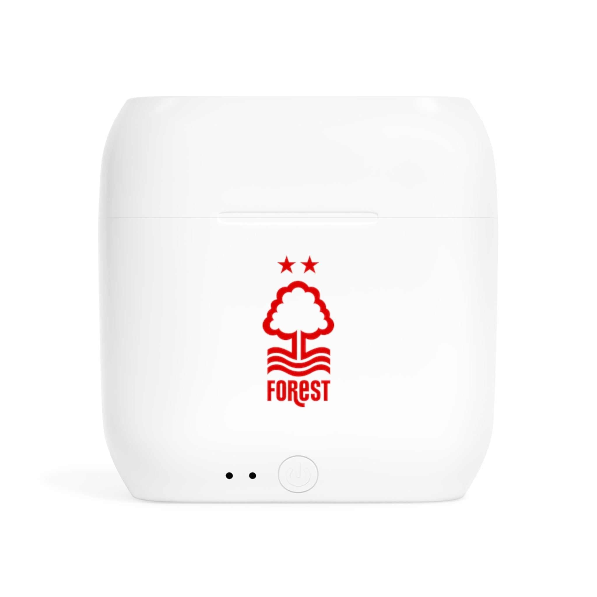 Nottingham Forest Fc wireless earbuds charging case with fan-inspired club crest design
