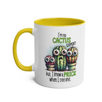 Fun Cactus Expert Coffee Mug with sassy cactus design and glossy finish