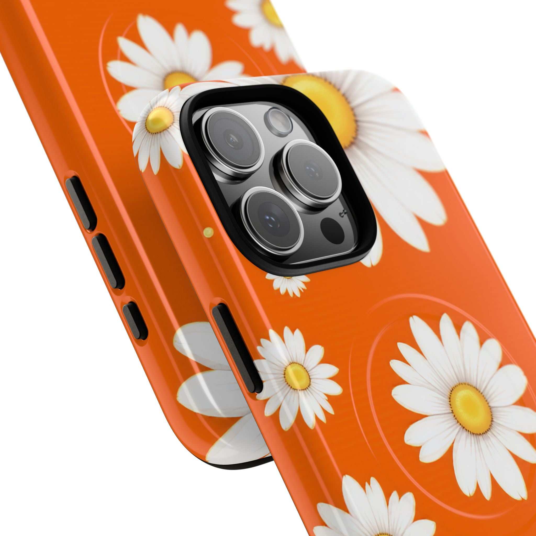 Orange Daisy Design iPhone Magsafe Phone Case
