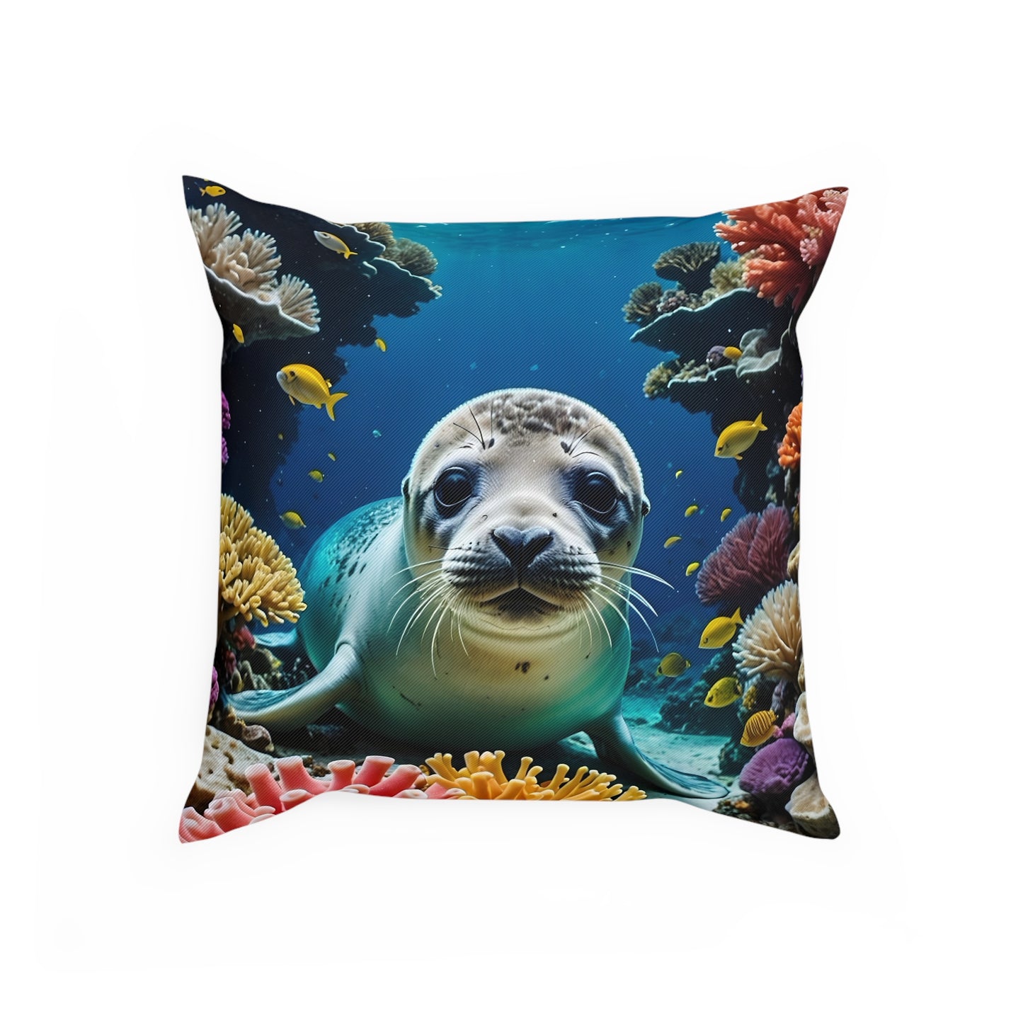 Gorgeous Seal Cotton Drill Square Cushion