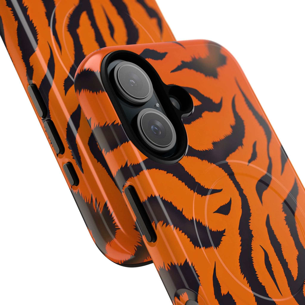 Orange Tiger Print iPhone Magsafe Phone Case