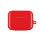 Red AirPods Pro protective case with glossy finish, durable hard shell, and wireless charging compatibility