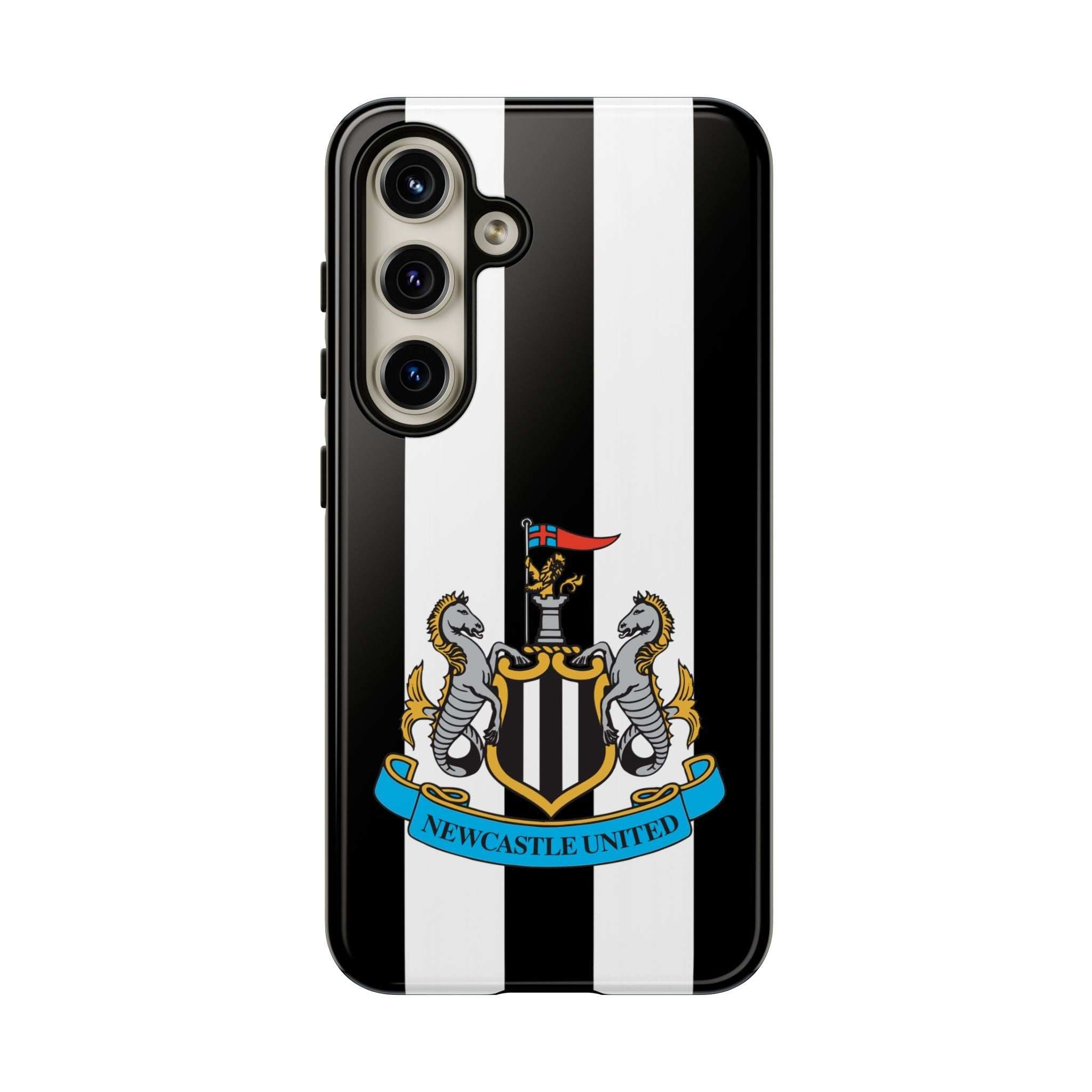 Newcastle United Magnetic Samsung phone case with black and white team colors and protective dual-layer design