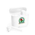 Blackburn Rovers Fc wireless Essos earbuds with charging case and fan-inspired club crest design