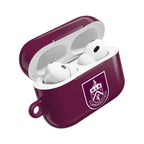 Burnley FC maroon protective case for AirPods and AirPods Pro with club crest and glossy finish