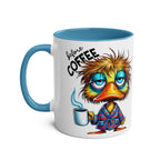 Fun Sarcastic Coffee Mug with colorful cartoon design, ideal for morning humor.
