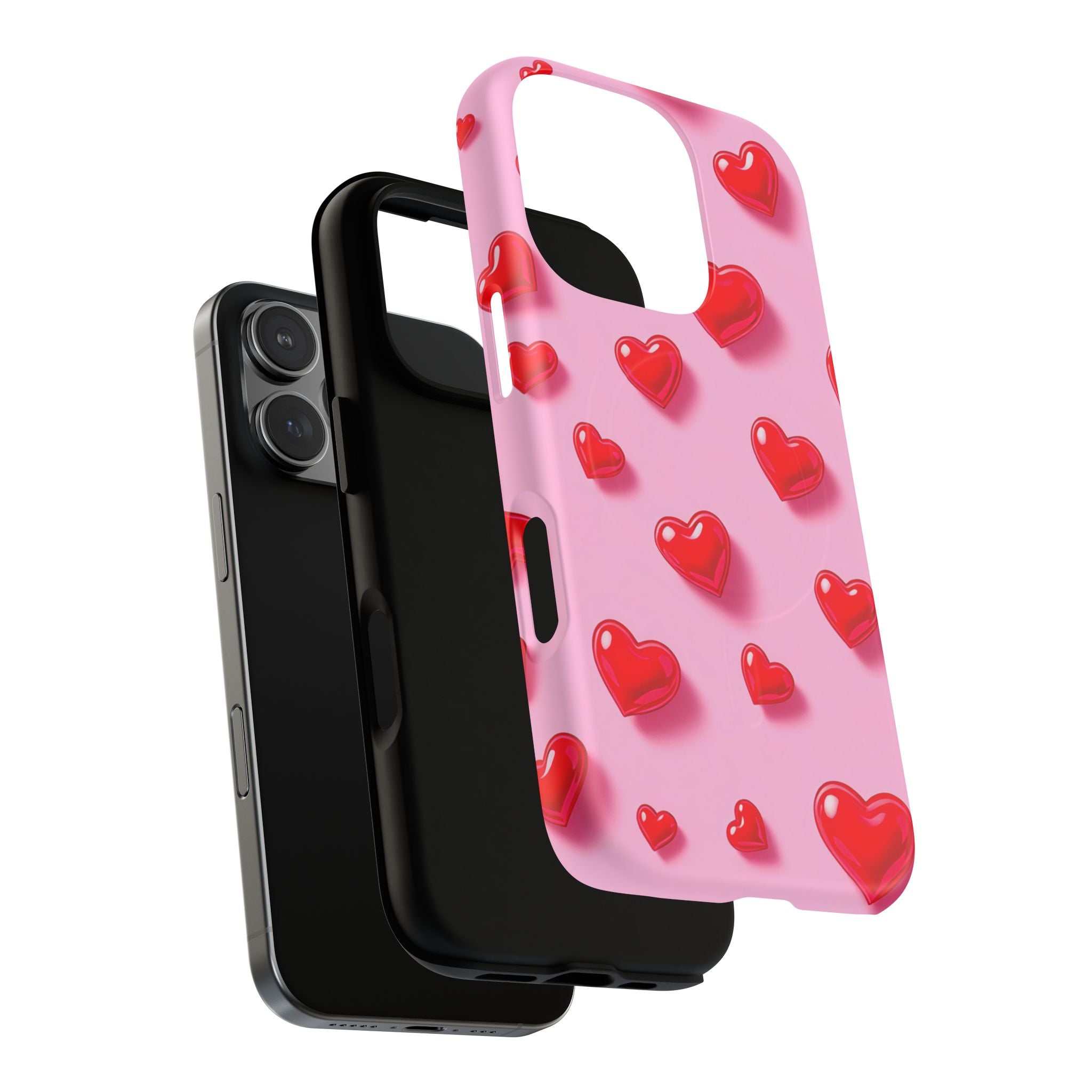 Pink Hearts iPhone Magsafe Phone Case