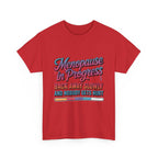 Women wearing a comfortable Menopause In Progress T-Shirt with humorous hot flashes warning design