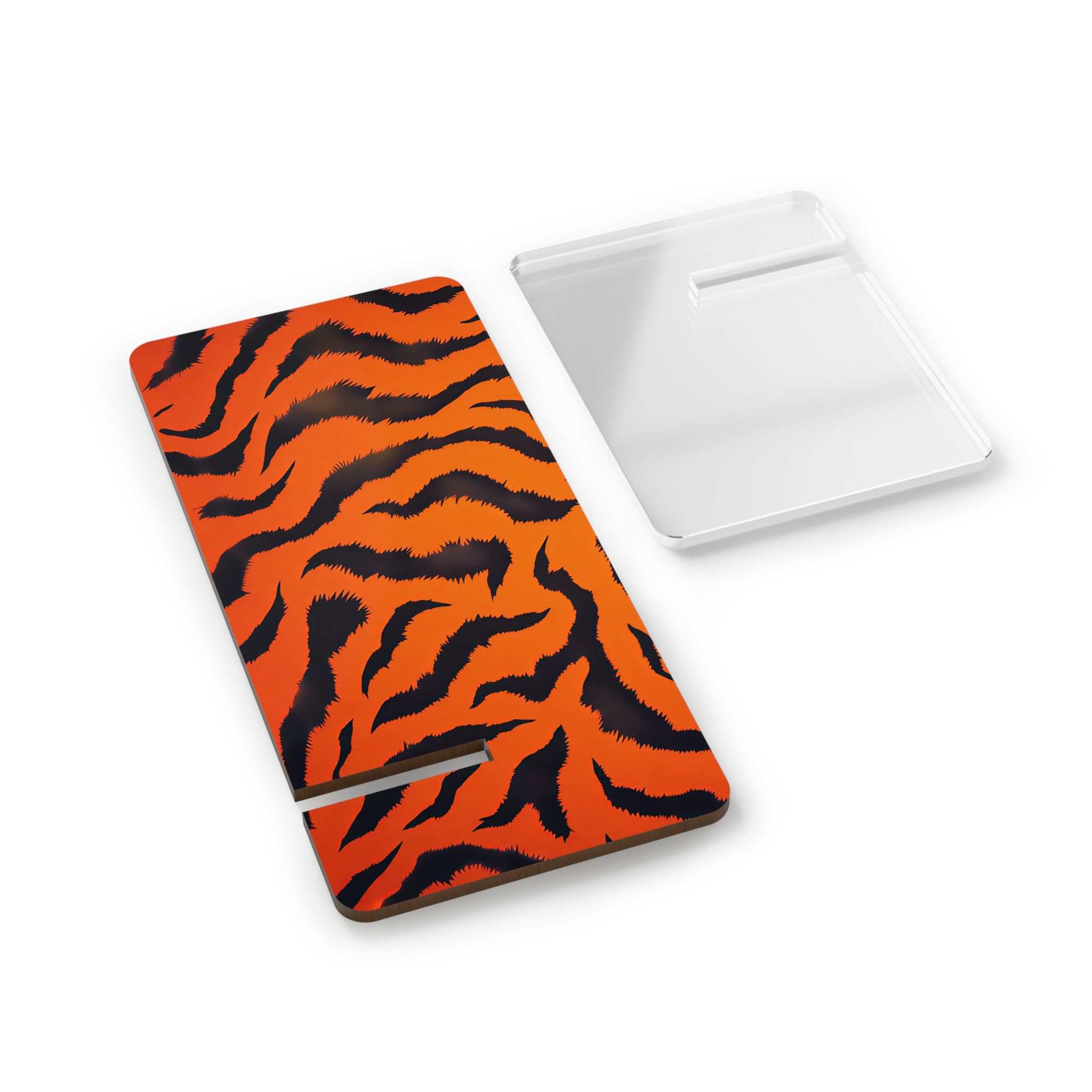 Orange Tiger Print Phone Display Stand