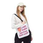 Cheeky I Look Even Better Bent Over tote bag with multiple sizes and colorful handles