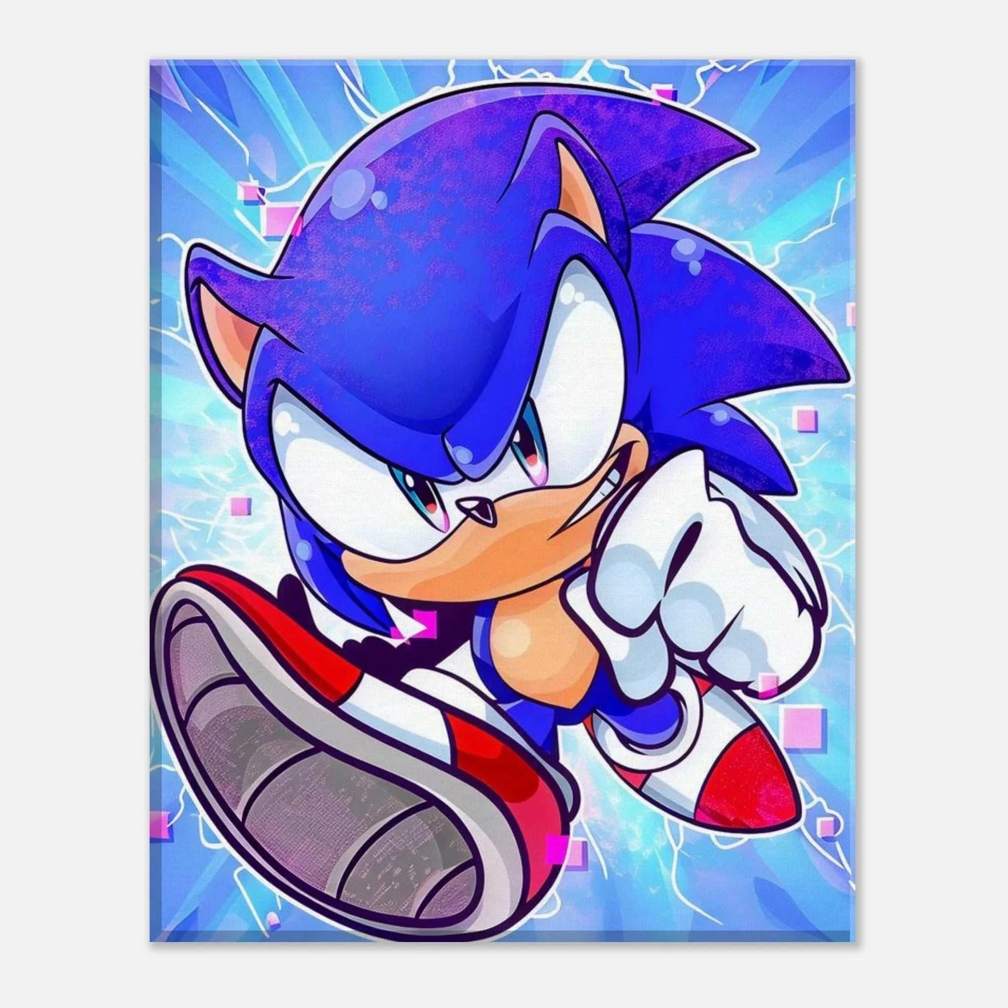 Vibrant Sonic the Hedgehog wall canvas displaying iconic style and adventure.