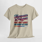 White Menopause In Progress T-Shirt with humorous hot flashes warning text