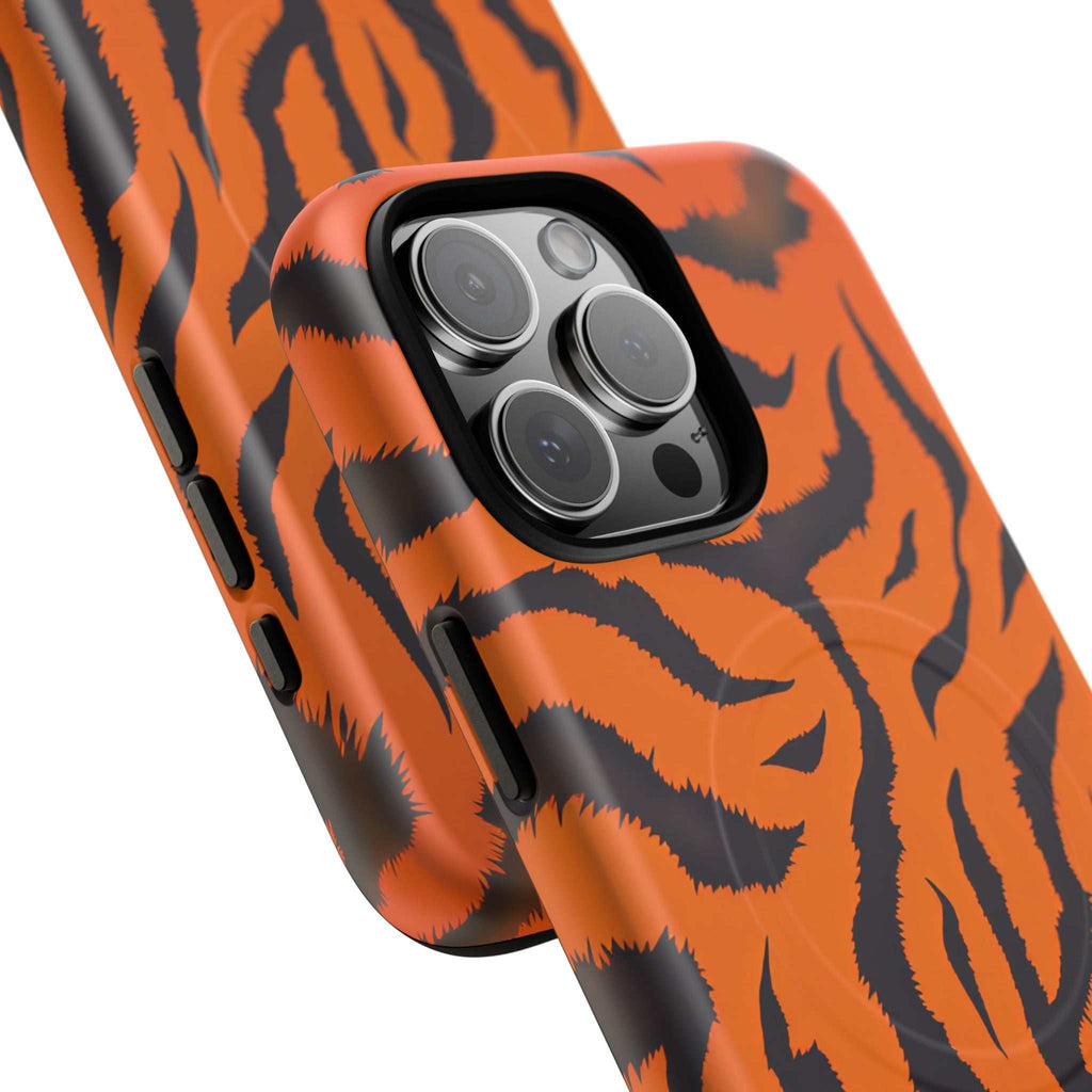 Orange Tiger Print iPhone Magsafe Phone Case