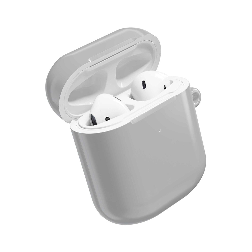 Silver AirPods Pro protective hard shell case with glossy finish and slim design