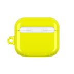 Yellow hard shell protective case for AirPods and AirPods Pro with glossy finish and durable design