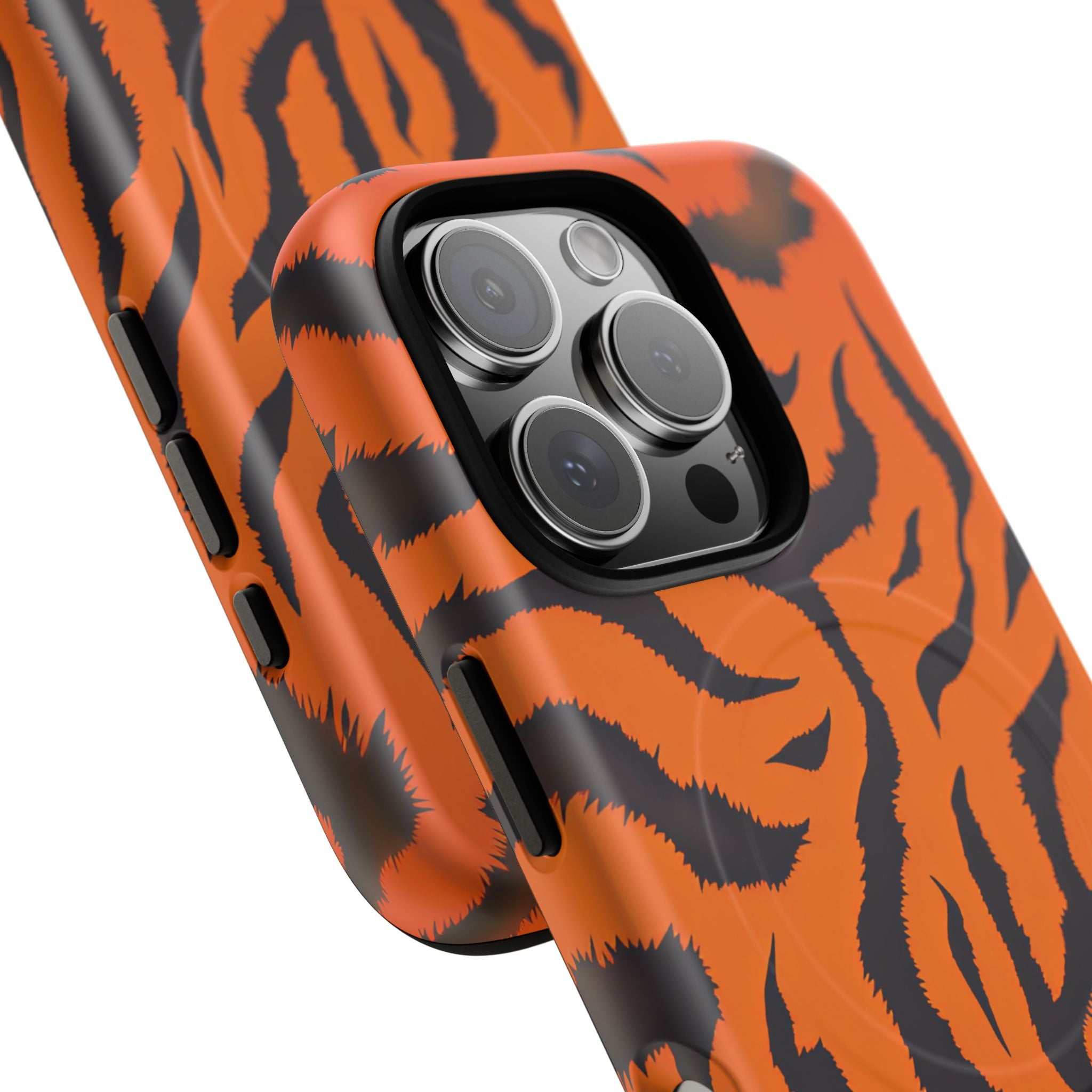 Orange Tiger Print iPhone Magsafe Phone Case