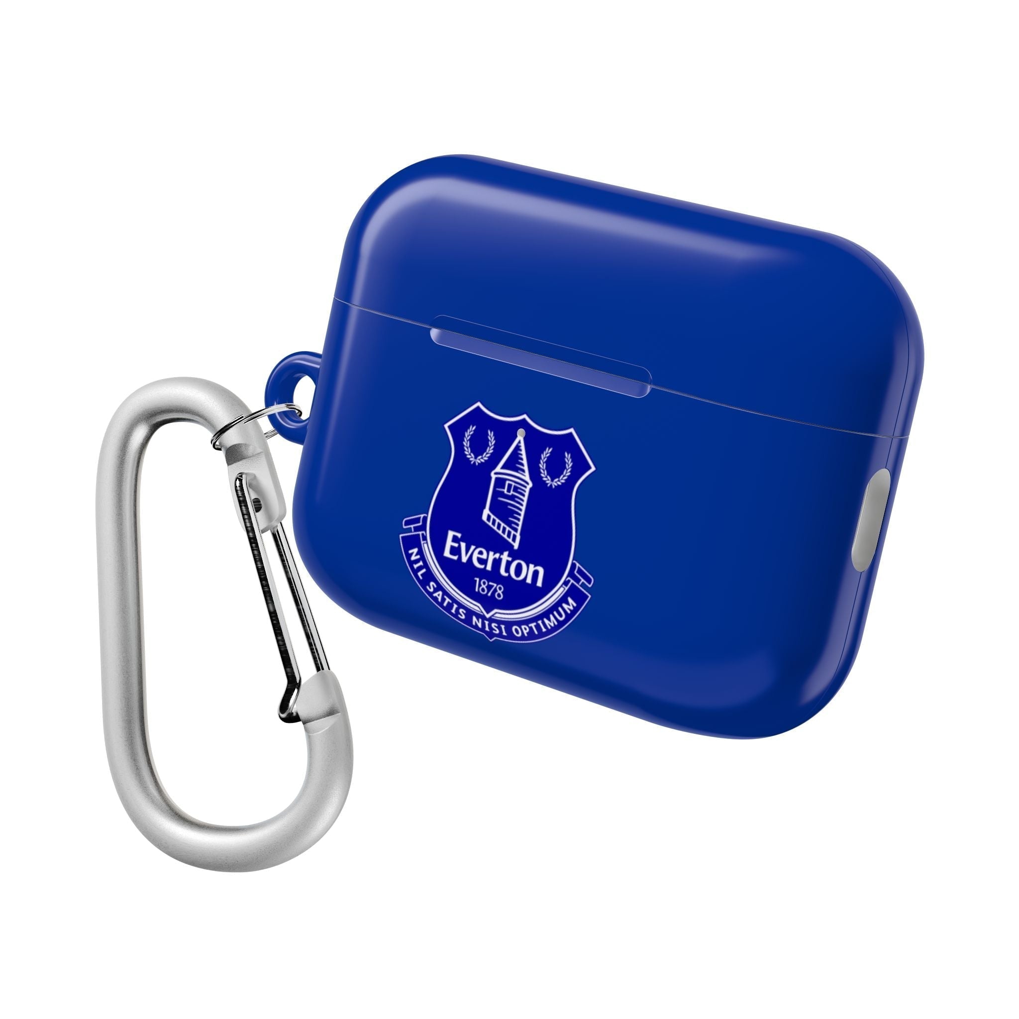 Everton FC AirPods protective case with keychain, durable blue hard shell with club crest for AirPods and AirPods Pro