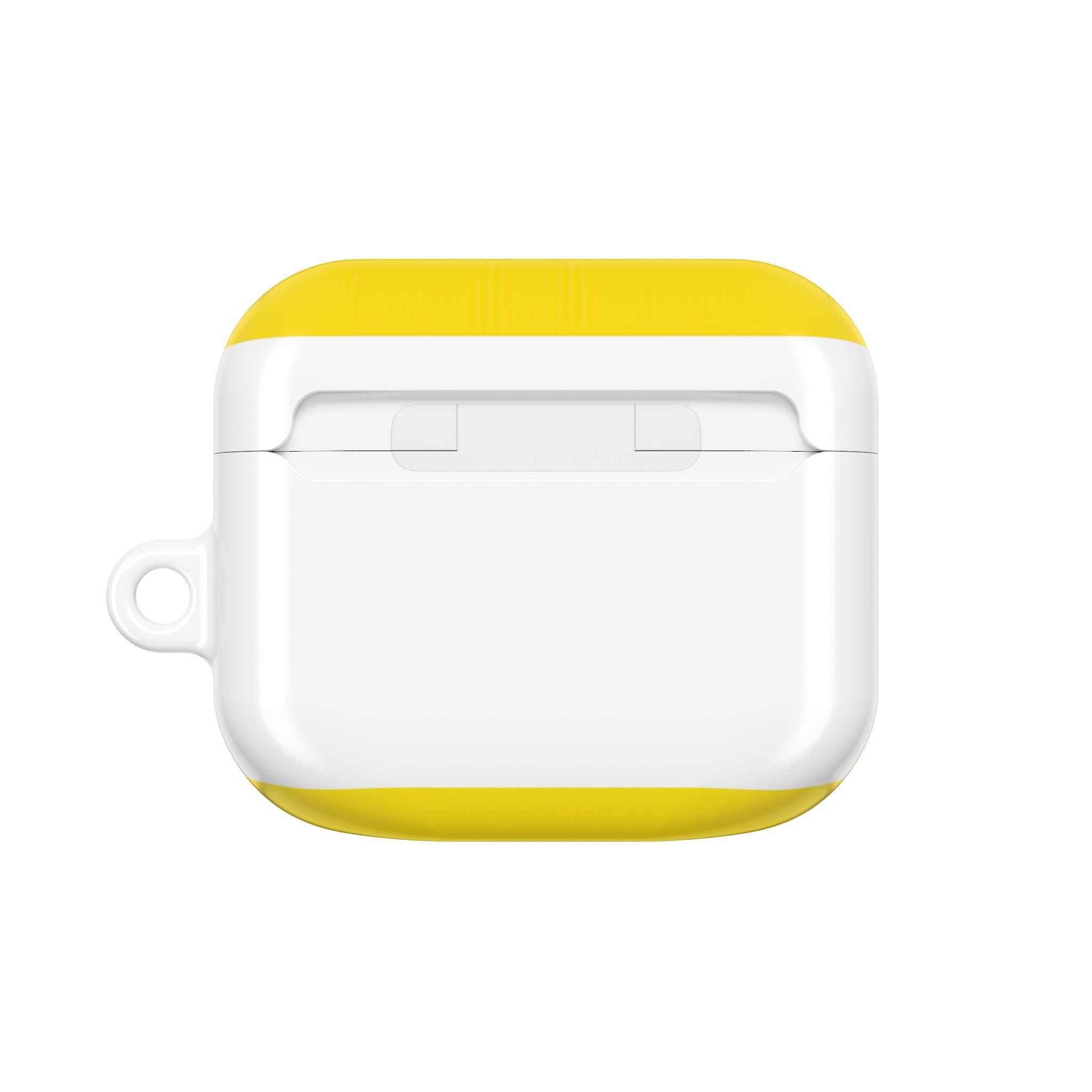 Leeds Utd FC AirPods protective case in white and yellow with shock-resistant design