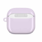 Lavender AirPods protective case with glossy finish, durable hard shell, and lightweight design