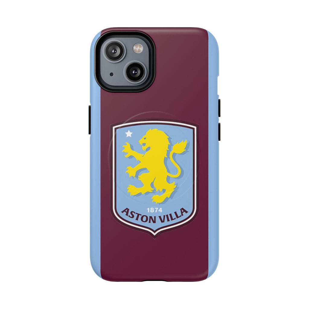 Aston Villa Magsafe iPhone Case with claret and blue colors and yellow lion crest for team spirit and protection