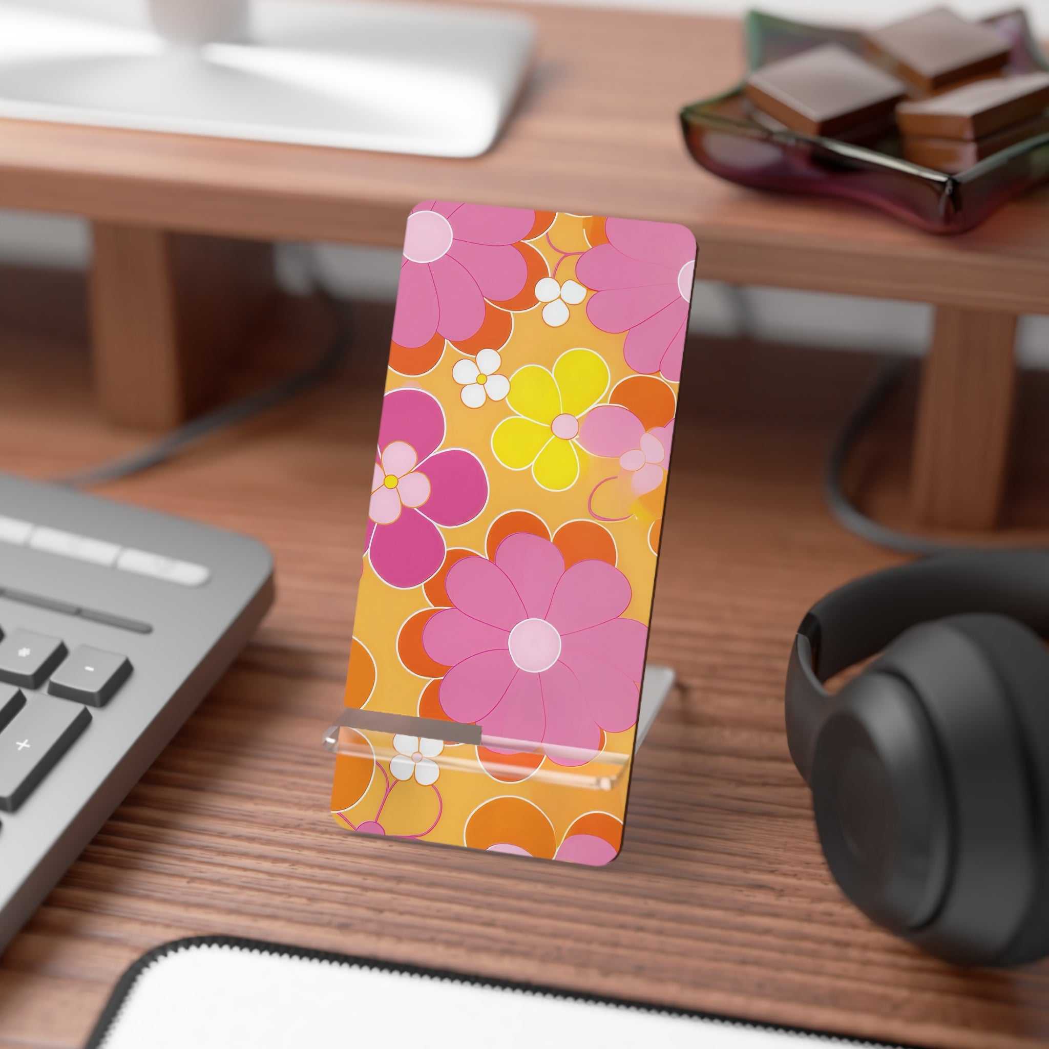 Retro Floral Phone Display Stand