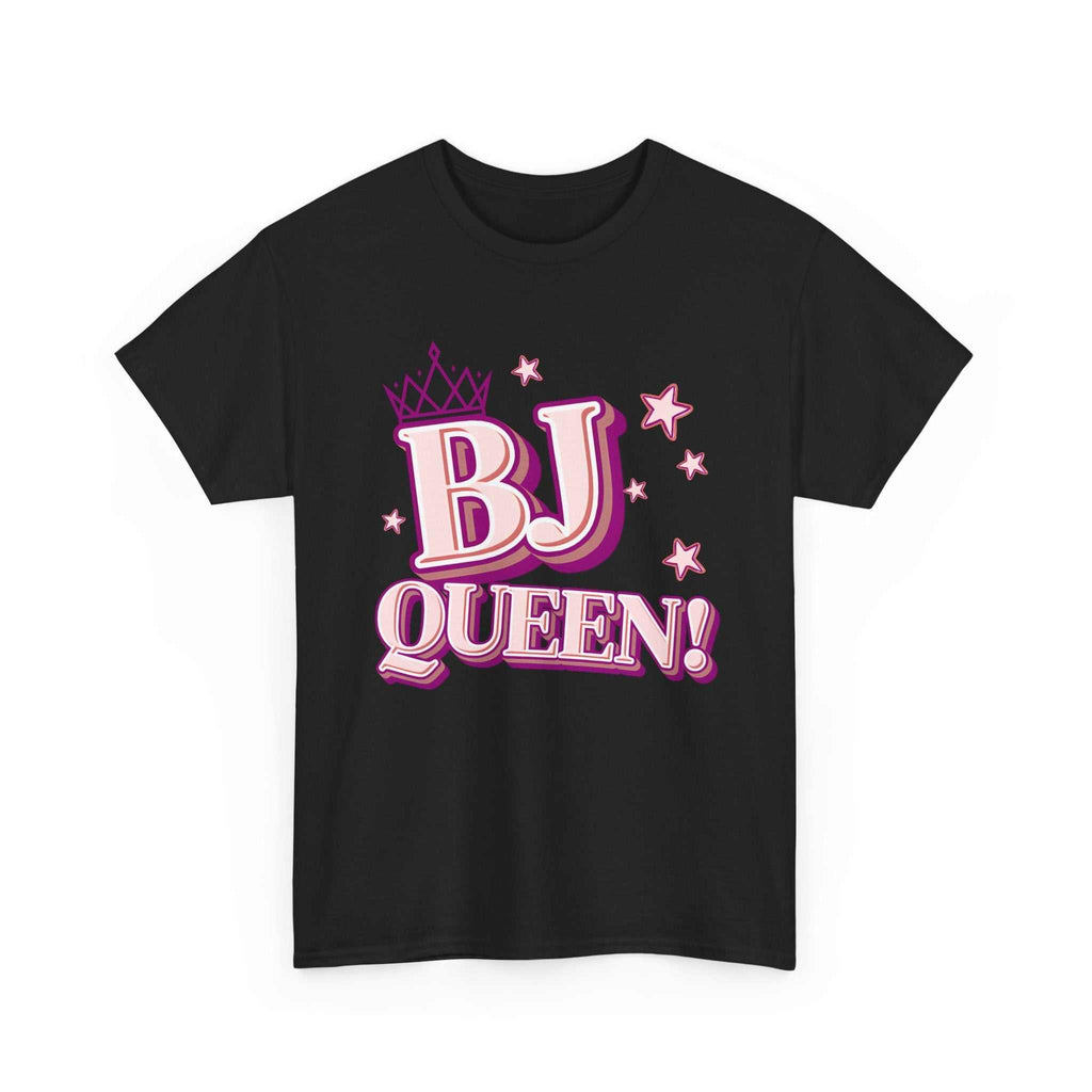 BJ Queen T-Shirt with bold statement and crown graphic, soft 100% cotton tee for confident, cheeky style