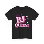 BJ Queen T-Shirt with bold statement and crown graphic, soft 100% cotton tee for confident, cheeky style