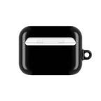 Black glossy hard shell protective case for AirPods and AirPods Pro with wireless charging compatibility