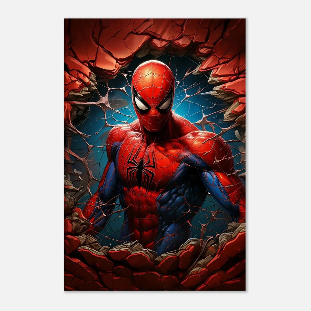 Spiderman Wall Canvas featuring dynamic action scene in bold, vibrant colors.