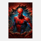 Spiderman Wall Canvas featuring dynamic action scene in bold, vibrant colors.