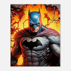 Batman wall canvas featuring fierce Gotham protector, bold vibrant print, available in multiple sizes.