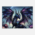 Black Gem Dragon wall canvas featuring a striking, gem-adorned dragon in vivid detail.