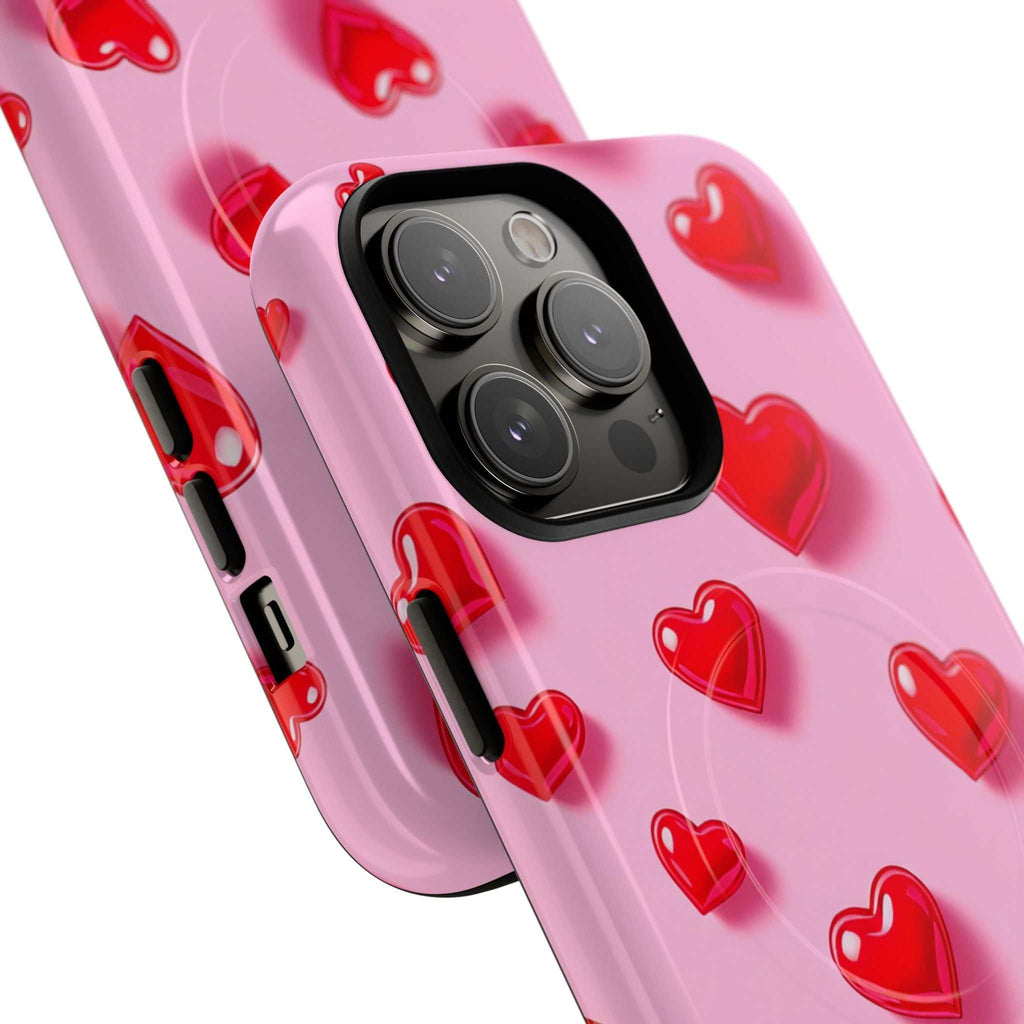 Pink Hearts iPhone Magsafe Phone Case