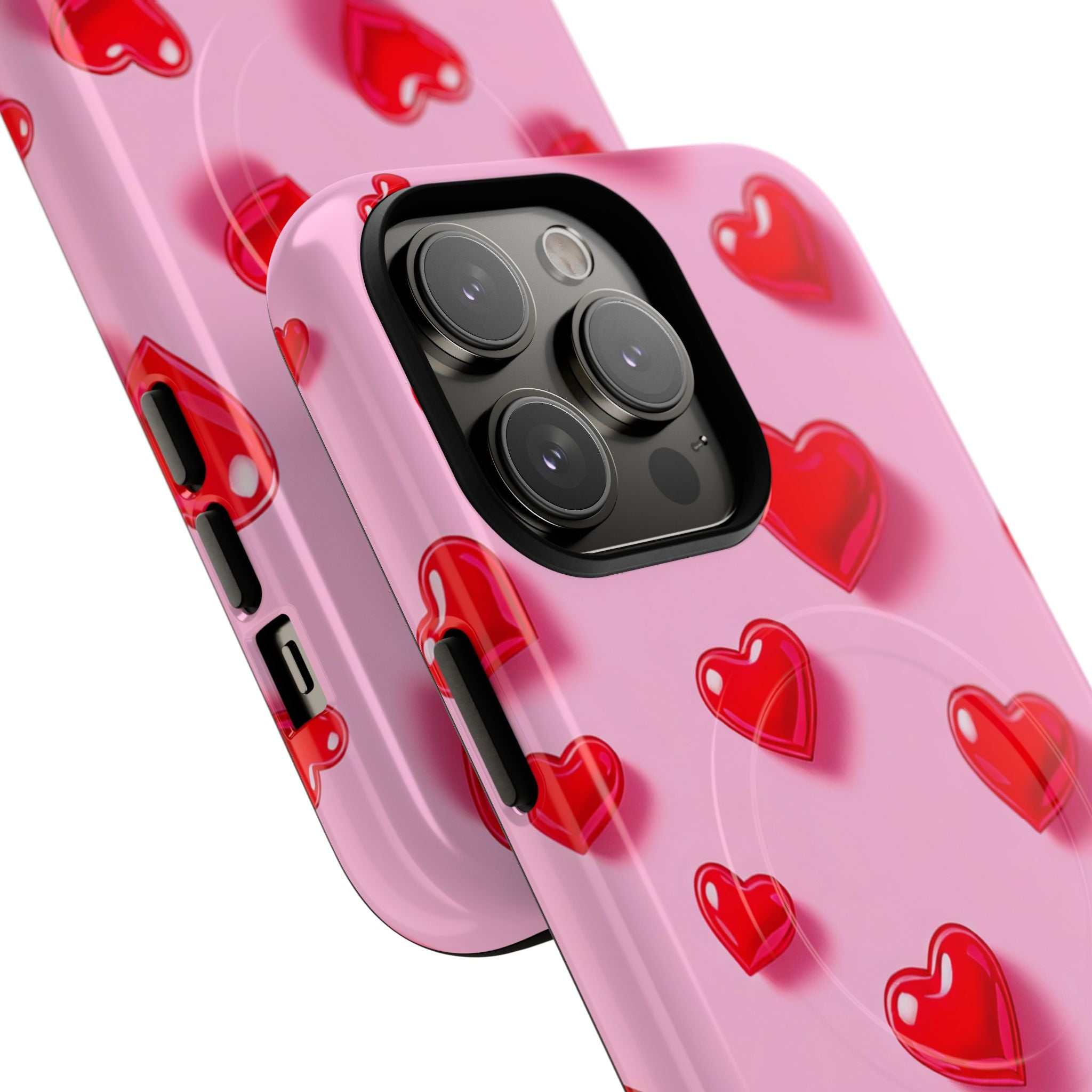 Pink Hearts iPhone Magsafe Phone Case