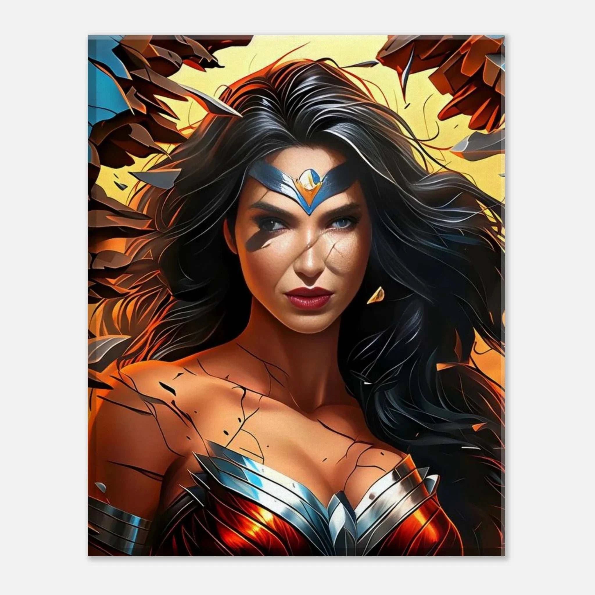 Wonder Woman Wall Canvas featuring bold, vibrant artwork and heroic theme.