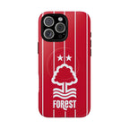 Nottingham Forest Magsafe iPhone Case with red club colors and white crest, MagSafe compatible, dual-layer protective design.