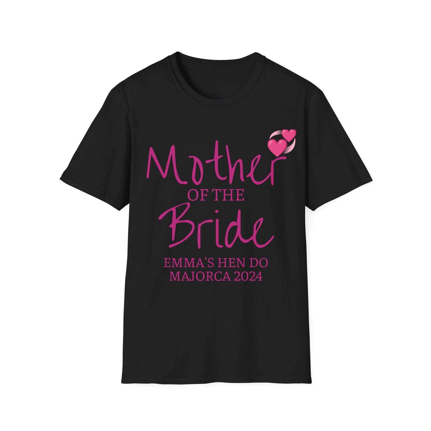 Mother of the bride Cotton Tee in black Designed By Littlebitz 