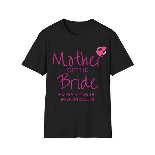 Mother of the bride Cotton Tee in black Designed By Littlebitz 