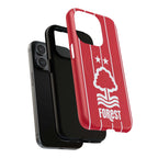 Nottingham Forest Magsafe iPhone case with red design, club crest, dual-layer protection, and MagSafe compatibility